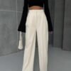 un palazzo pants in pleated gabardin